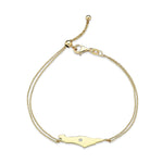 Load image into Gallery viewer, 14K Gold diamond Map of Israel bracelet