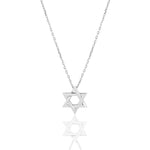 Load image into Gallery viewer, 14k gold large plain braided Thick star of david necklace