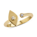 Load image into Gallery viewer, Silver single Lucky eye ring