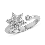 Load image into Gallery viewer, 14k gold full diamond star of David ring