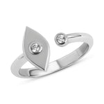 Load image into Gallery viewer, Silver single Lucky eye ring