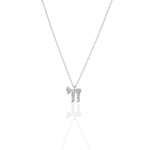 Load image into Gallery viewer, 14k gold Large pavè diamonds Hai necklace