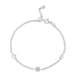 Load image into Gallery viewer, 14k gold  Mystic 3 charm single diamond mix bracelet