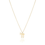 Load image into Gallery viewer, 14k gold small hai necklace