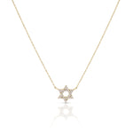 Load image into Gallery viewer, 14k gold Classic Star of David necklace