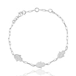 Load image into Gallery viewer, 3x classic hamsa bracelet paperclip