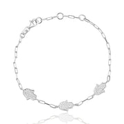 3x classic hamsa bracelet paperclip