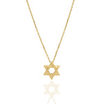 Load image into Gallery viewer, Large plain braided star of david necklace