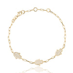 Load image into Gallery viewer, 3x classic hamsa bracelet paperclip