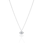Load image into Gallery viewer, Silver mini lucky eye necklace