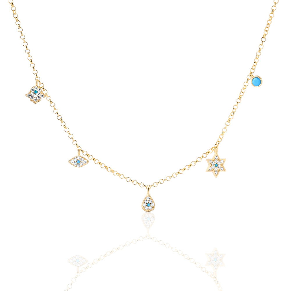 Silver classic Mystic gypsey Necklace