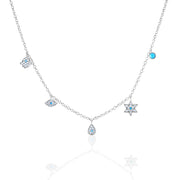 Silver classic Mystic gypsey Necklace