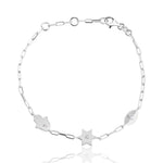 Load image into Gallery viewer, Mix symbol Single hamsa, star of David, Lucky eye paperclip bracelet