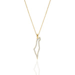 Load image into Gallery viewer, Hollo map of israel necklace
