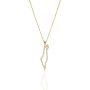 Hollo map of israel necklace
