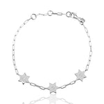 Load image into Gallery viewer, 3x single star of David bracelet paperclip