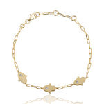 Load image into Gallery viewer, 3x Single hamsa bracelet paperclip