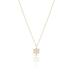 Load image into Gallery viewer, 14k gold large full Star of David necklace