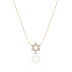 Load image into Gallery viewer, 14k gold Large Classic Star of David necklace
