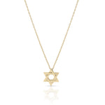 Load image into Gallery viewer, 14k gold large plain braided Thick star of david necklace