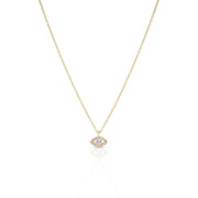 Silver mini lucky eye necklace