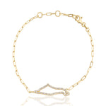Load image into Gallery viewer, Hollo map of Israel paperclip bracelet