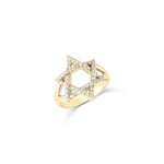 Load image into Gallery viewer, 14k gold Large star of david ring