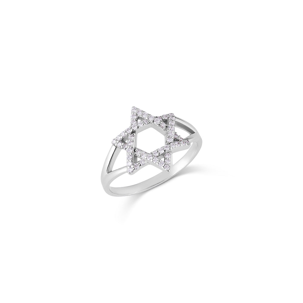 14k Gold Star of David Ring