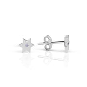 Silver Mystic single star studs