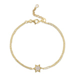 Load image into Gallery viewer, Silver 1 cm full star of david bracelet