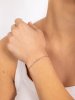 Load image into Gallery viewer, 14k gold Mystic Gold, Full Diamond Eye Bracelet