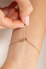 Load image into Gallery viewer, 14k gold Mystic Gold, Full Diamond Eye Bracelet
