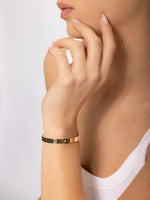 Load image into Gallery viewer, 14k gold star of david bangle