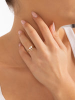 Load image into Gallery viewer, 14k gold single diamond Hai ring