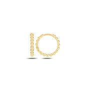14k gold Round  earrings