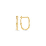 Load image into Gallery viewer, 14k gold Oval earrings