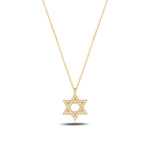 Load image into Gallery viewer, 14k gold Classic Star of David necklace