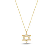 14k gold Classic Star of David necklace