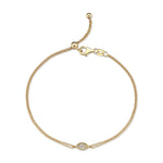 Load image into Gallery viewer, 14k gold Mystic Gold, Full Diamond Eye Bracelet