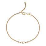 Load image into Gallery viewer, 14k gold Mystic Gold &amp; Single Diamond Hamsa Bracelet