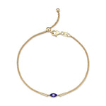 Load image into Gallery viewer, 14k gold Mystic Gold &amp; Single Diamond Eye Enamel bracelet