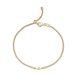 Load image into Gallery viewer, 14k gold Mystic Gold &amp; Single Diamond Eye Bracelet