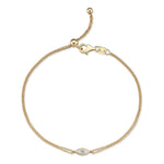 Load image into Gallery viewer, 14k gold Mystic Gold &amp; Single Diamond Eye Enamel bracelet