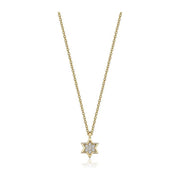14k gold Mystic full diamond Star Of David necklace