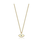 Load image into Gallery viewer, 14k gold Mystic Gold &amp; Single Diamond Eye Necklace