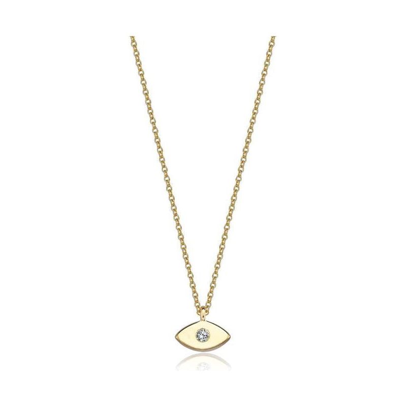 14k gold Mystic Gold & Single Diamond Eye Necklace