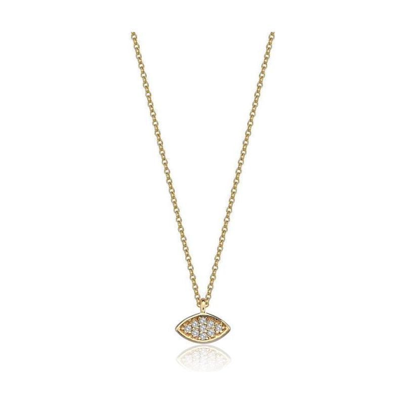 14k gold Mystic Gold, Full Diamond Eye Necklace