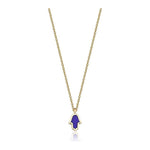 Load image into Gallery viewer, 14k gold Mystic Gold Hamsa Enamel Necklace