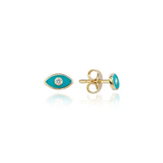 14k Gold lucky Eye Earring