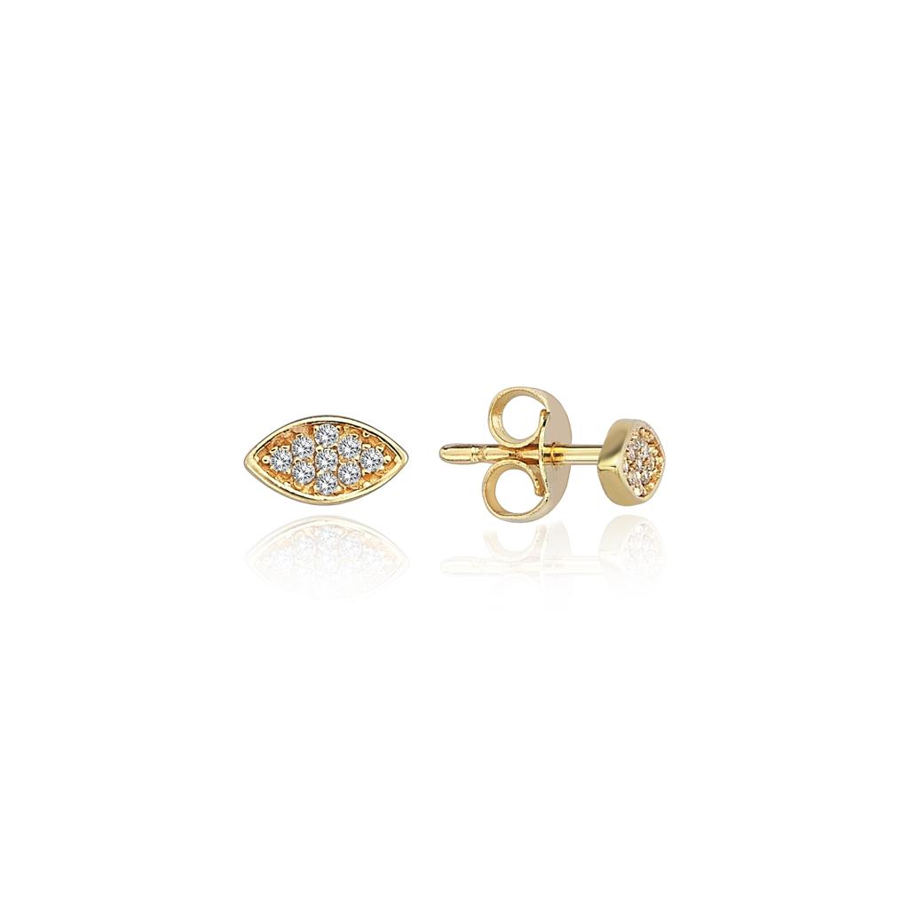 Silver Mystic full lucky eye studs